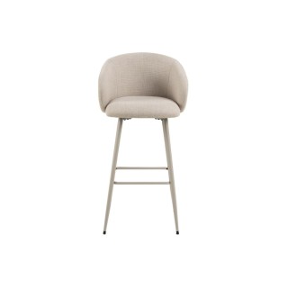 Tabourets de bar avec accoudoirs en tissu beige (lot de 2) BLAIR - HELLIN