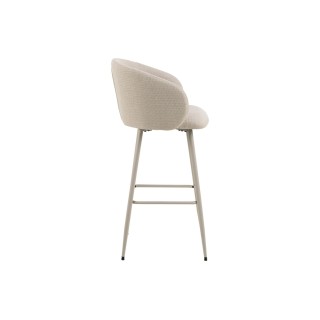 Tabourets de bar avec accoudoirs en tissu beige (lot de 2) BLAIR - HELLIN