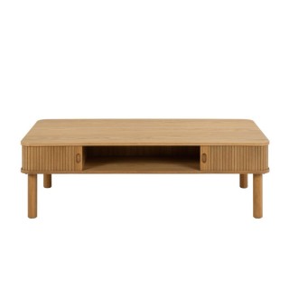 Table basse rectangulaire 3 niches de rangement l130 gaynel