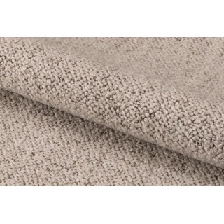 Fauteuil lounge en tissu bouclette beige WESTON - HELLIN