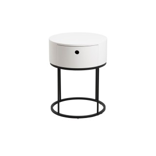 Table de chevet ronde de style contemporain lila