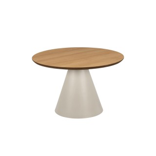 Table basse ronde en bois et metal grege d65 girolle