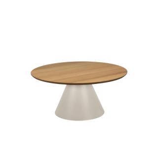 Table basse ronde en bois et metal grege d85 girolle