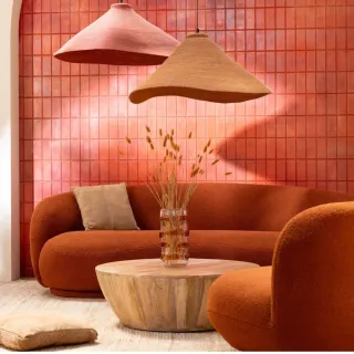 Table basse ronde en manguier naturel CAMILA - HELLIN