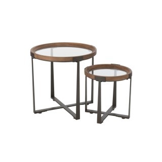 Tables basses gigognes de style industriel d60 set de 2 iowa