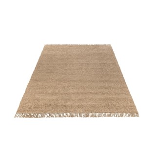 Tapis rectangulaire en coton beige wiston