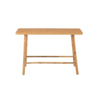 Console rectangulaire en pin et rotin naturel laos