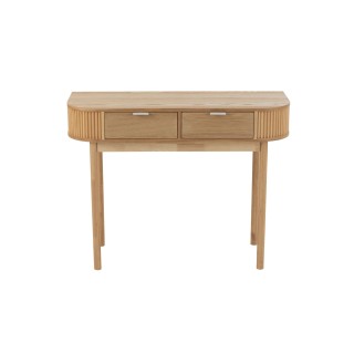 Console en bois naturel 2 tiroirs origami
