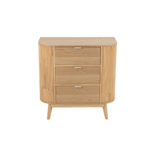 Commode en bois naturel 3 tiroirs origami