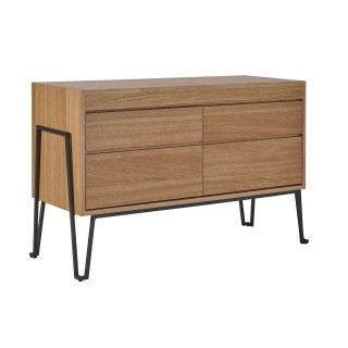 Meuble double vasque en bois L120 + 2 vasques BRIGHTON - HELLIN