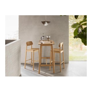 Table de bar en bois naturel 4 places L120 IZIA - HELLIN