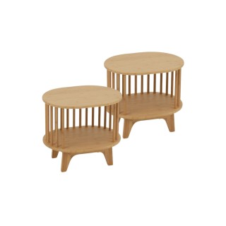 Tables de chevet en bambou naturel lot de 2 ipanema