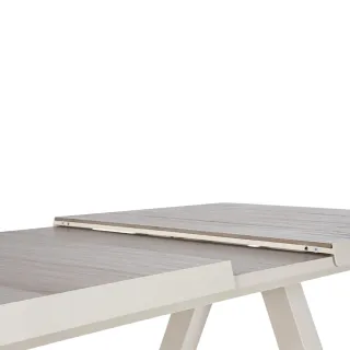Table de jardin extensible en céramique gris cendré L163/203 6 à 8 personnes CENITZ - HELLIN