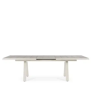 Table de jardin extensible en céramique gris cendré L205/265 8 à 10 personnes CENITZ - HELLIN