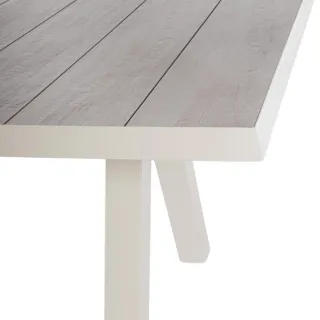 Table de jardin extensible en céramique gris cendré L205/265 8 à 10 personnes CENITZ - HELLIN