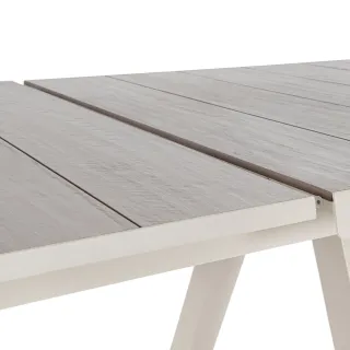 Table de jardin extensible en céramique gris cendré L205/265 8 à 10 personnes CENITZ - HELLIN