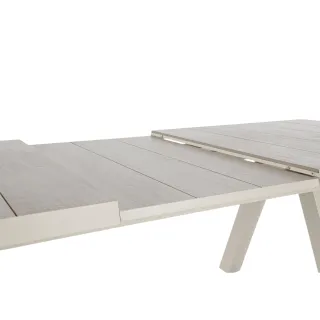 Table de jardin extensible en céramique gris cendré L205/265 8 à 10 personnes CENITZ - HELLIN