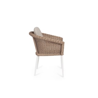 Fauteuils de jardin tressés et hydrofuges beiges (lot de 2) AVEA - HELLIN