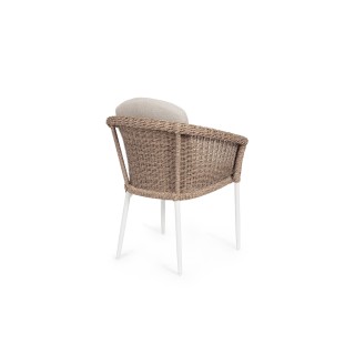 Fauteuils de jardin tressés et hydrofuges beiges (lot de 2) AVEA - HELLIN