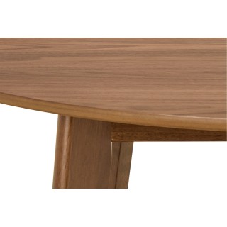 Table à manger ronde en bois D120 noyer 4/6 places LETA - HELLIN