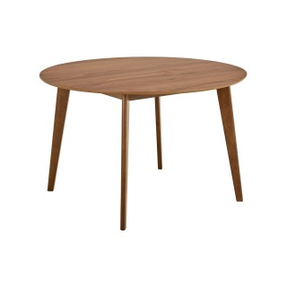 Table a manger ronde en bois d120 noyer 46 places leta