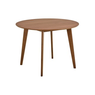 Table a manger ronde en bois d105 noyer 4 places leta