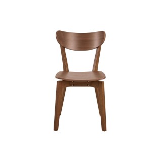 Table à manger ronde LETA en noyer avec 4 chaises | Hellin