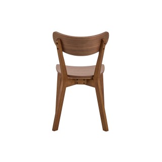 Table à manger ronde LETA en noyer avec 4 chaises | Hellin