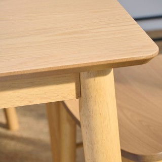 Table à manger rectangulaire en chêne + 4 chaises – IZIA | HELLIN