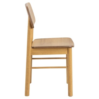 Table à manger rectangulaire en chêne + 4 chaises – IZIA | HELLIN