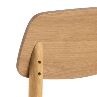 Table à manger rectangulaire en chêne + 4 chaises – IZIA | HELLIN