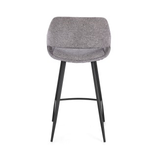 Tabourets de bar avec repose-pieds en tissu (lot de 2) TURIN - HELLIN