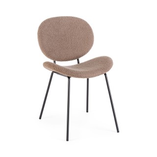 Chaises de salle à manger design en tissu bouclette (lot de 2) KIM - HELLIN