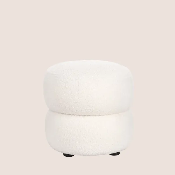 Pouf rond D41 en tissu LENNY - HELLIN