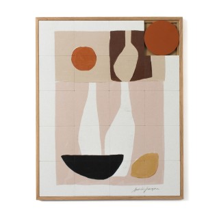 Tableau en bois taquin graphique 63 x 78 collage