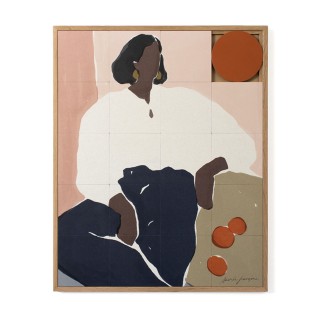 Tableau en bois taquin femme harmonieuse 63 x 78 linen shirt