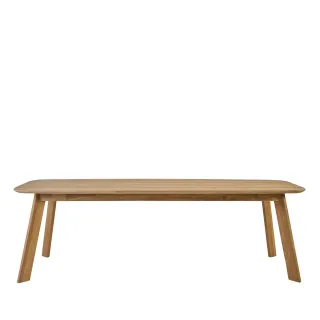 Table de jardin rectangulaire en teck naturel l240 10 places calvi