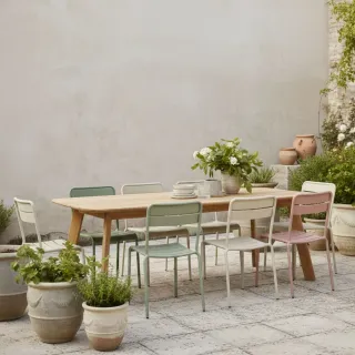 Table indoor/outdoor rectangulaire en teck L240 10 places CALVI - HELLIN