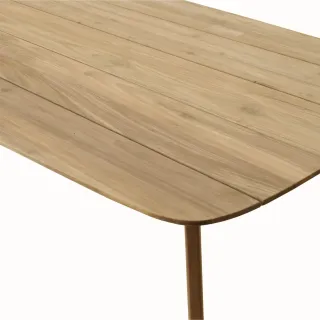Table indoor/outdoor rectangulaire en teck L240 10 places CALVI - HELLIN
