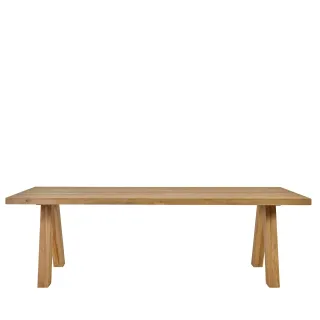 Table de jardin rectangulaire en teck recycle l240 10 places arone