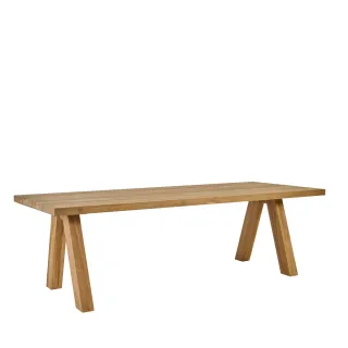 Table indoor/outdoor rectangulaire en teck L240 10 places ARONE - HELLIN