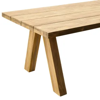 Table indoor/outdoor rectangulaire en teck L240 10 places ARONE - HELLIN