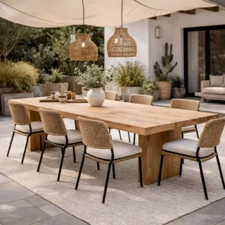 Table indoor/outdoor en bois recyclé L245 10 places NONZA - HELLIN