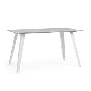 Table rectangulaire en ceramique et metal l140 6 places arlette
