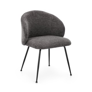 Chaises design tissu chenille – Lot de 2 LOU | Hellin