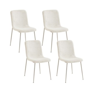 Chaises de salle a manger en velours cotele lot de 4 sarina