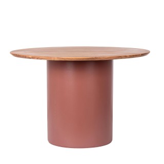 Table ronde contemporaine d115 4 places en acacia sajo