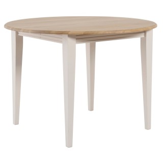 Table ronde extensible en chênegrege 46 places d105 pieds fuseau victoria