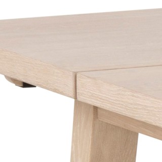 Table à manger rectangulaire en bois blanchi L200 ALISIA - HELLIN