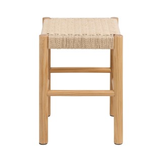 Tabouret en bois et assise tressée L80 THEO - HELLIN